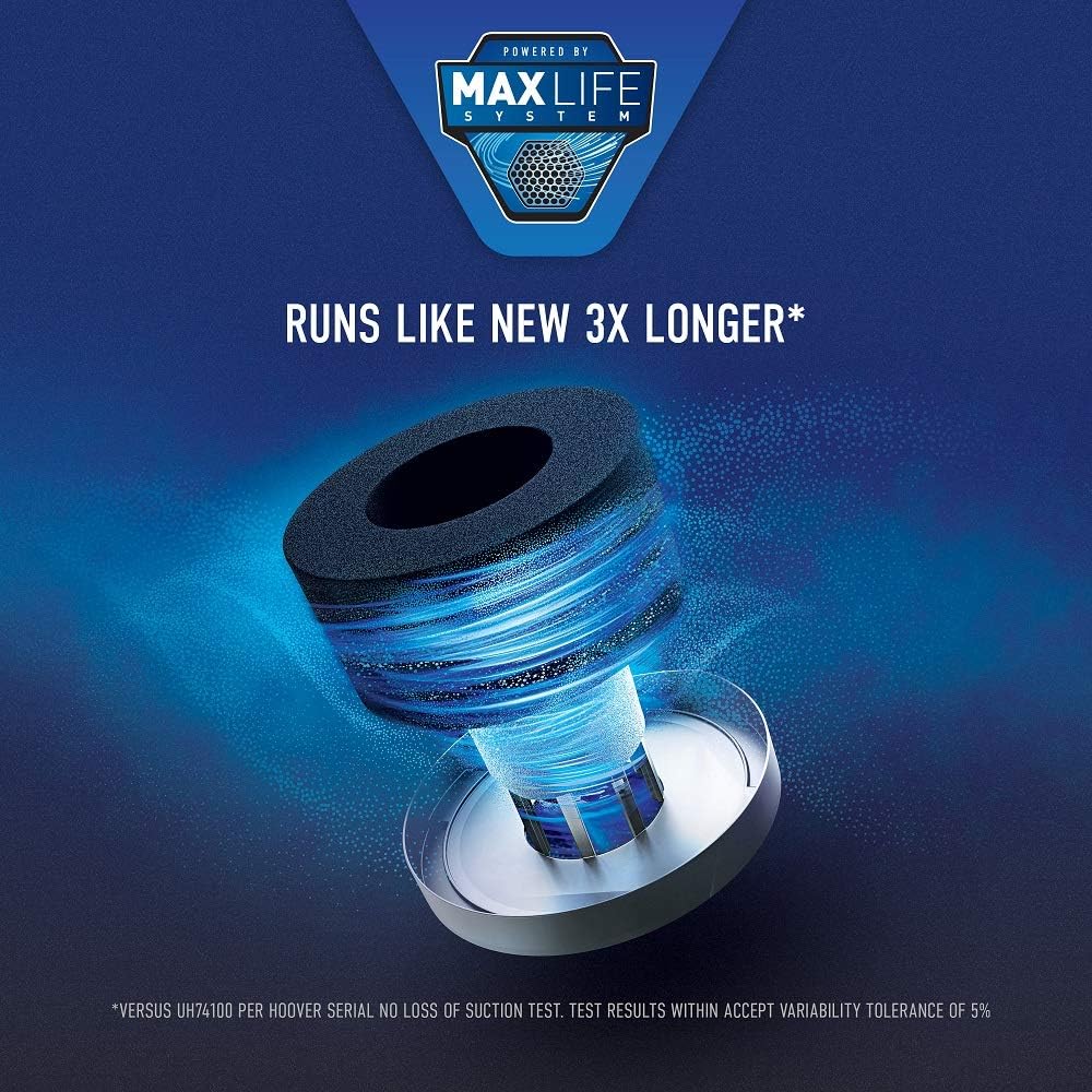 Hoover Max Life Pet Max Complete Bagless Upright Vacuum Cleaner, UH74110, Blue Pearl -