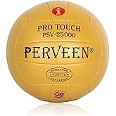 PERVEEN Microfiber Composite Leather Volleyball - Official Size 5 Hand-Sewn Soft Touch Volleyball for Indoor & Outdoor Use - Practice & Recreational Game Ball