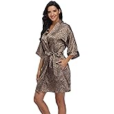 Women's Pure Short Silky Robes Bridesmaid Bride Party Satin Robes Sleepwear