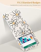 Uniclife Floral Sliding Badge Holder with Retractable Reel White Flower view 5
