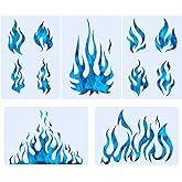 5 Sheets Flame Stencil Airbrush Flame Fire Stencil Fire Reusable Templates Painting Decor Template for Arts Window Wall Crafts Painting Decorations(11.7 x 8.3 Inch)