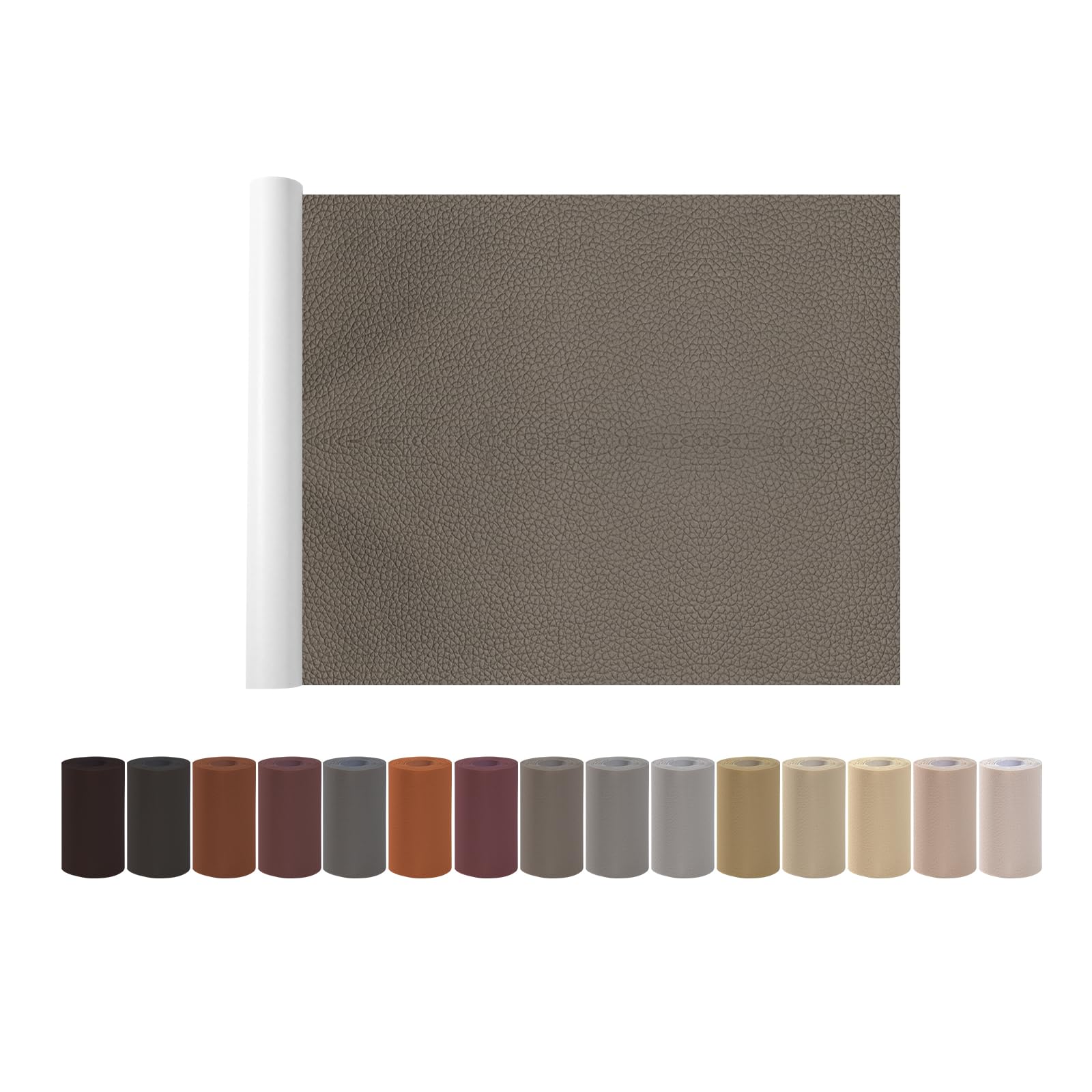 Photo 1 of Leather Repair Patch Tape Kit Grey Brown 17 x 61 Self Adhesive Leather Repair Patch for Furniture, Couch, Sofa, Car Seats,Office Chair,Vinyl Repair Kit