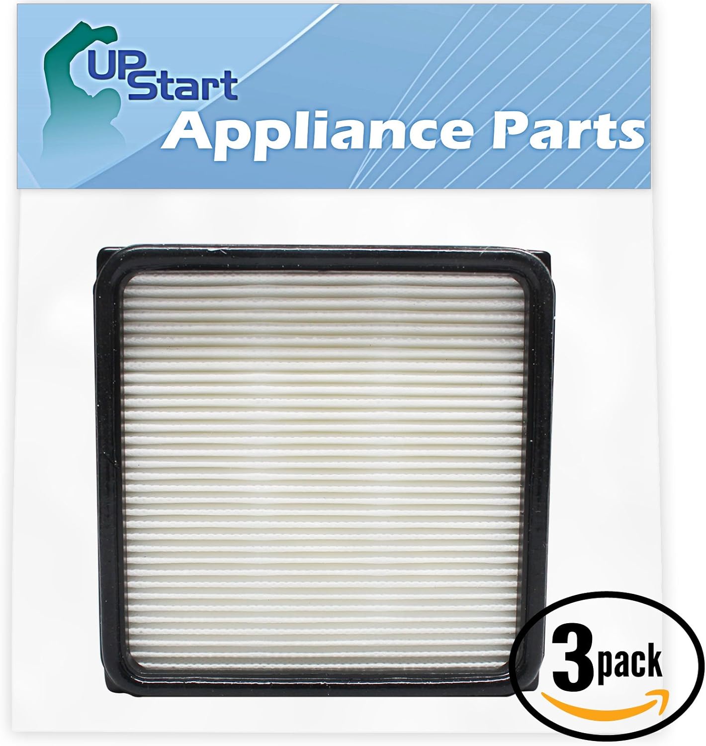 3-Pack Replacement Dirt Devil Feather Lite Cyclonic Upright Vacuum UD70120 Vacuum HEPA Filter and Foam Filter Insert - Compatible Dirt Devil 304708001, F59, F66 HEPA Filter and Foam Filter Insert