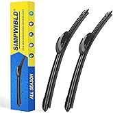 2 Factory Wiper Blades Replacement For 1997-2006 Jeep Wrangler Original Equipment Windshield Wiper Blades Set 13"+13" (Set of 2) U/J HOOK