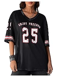 SOLY HUX Jersey Shirts for Women Oversized T-Shirt