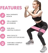 CFX Resistance Bands Set Non-Slip Hip Booty Bands 3 Levels Red view 2