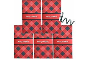 GIFSKIU Handmade Christmas Surprise Gift Card Booklet, Unique Multiple Waterfall Christmas Gift Card Book Holder Sleeve Merry Money Cash Flip Giftcard Book Envelope with Slot Multi Birthday Xmas Gifts(5PCS-A)