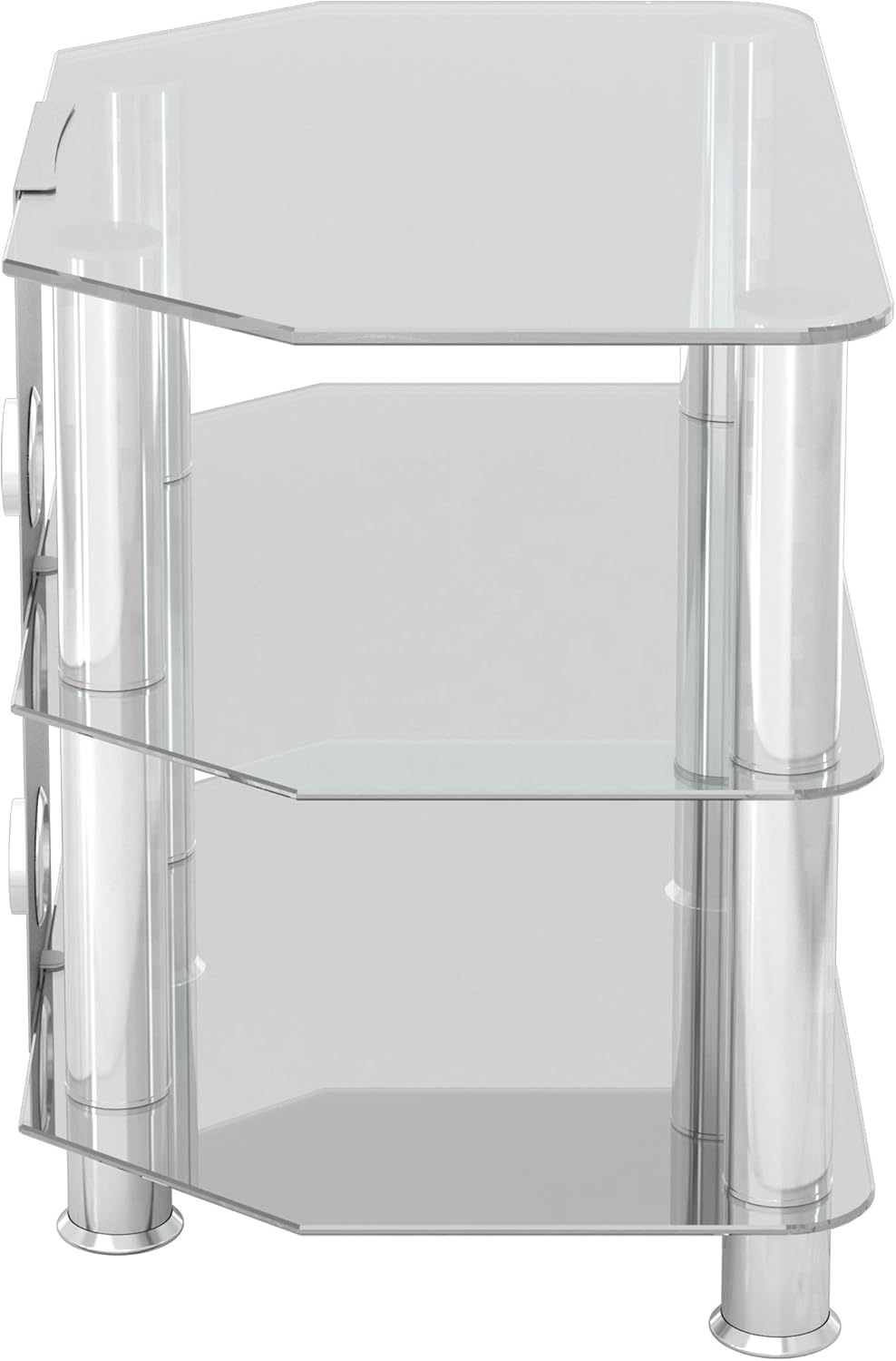 King Glass TV Stand for HD LED LCD 4K 8K QLED TVs up to 32″ inch by TV