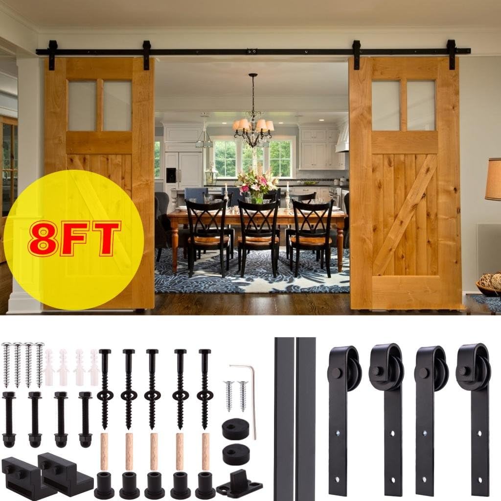 Amazon Com Artist Hand 8ft Sliding Barn Door Track Rail For