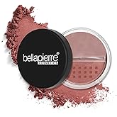 Bellapierre Mineral Blush – Loose Powder Blush, Lightweight Cheek Color, Warm Dewy Finish, Talc-Free, Hypoallergenic & Non-Toxic – 0.3 oz – Suede