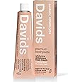 Davids Fluoride Free Toothpaste, Teeth Whitening, Antiplaque, SLS (Sulfate) Free, Promotes Enamel Health, Mouth & Gum Detox, 