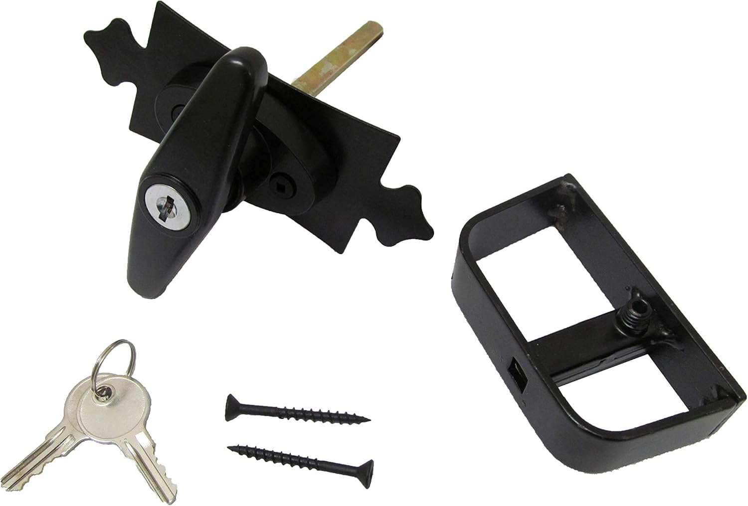 Shed Door T Handle Lock Set 51/2" Stem w/Back Plate Home