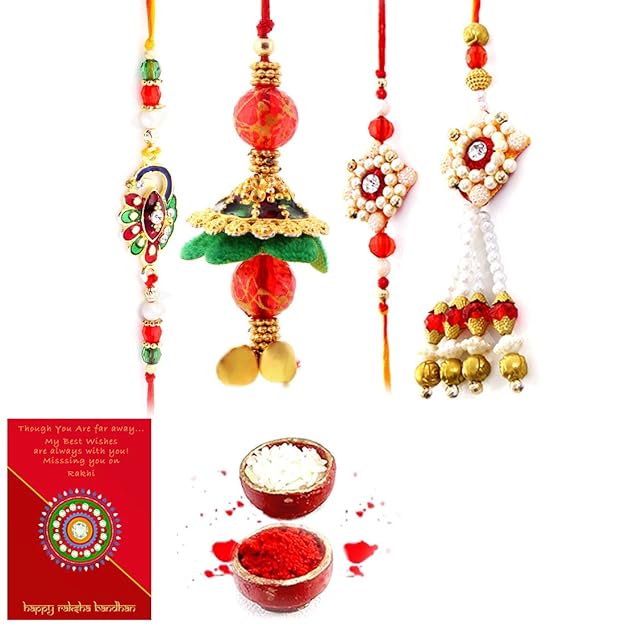 Buy Happy Rakhi 2018 Multicolor Traditional Rajasthani Fancy Bhaiya