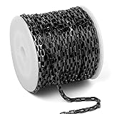 33 Feet Gunmetal Box Chains Bulk, 3mm 304 Stainless