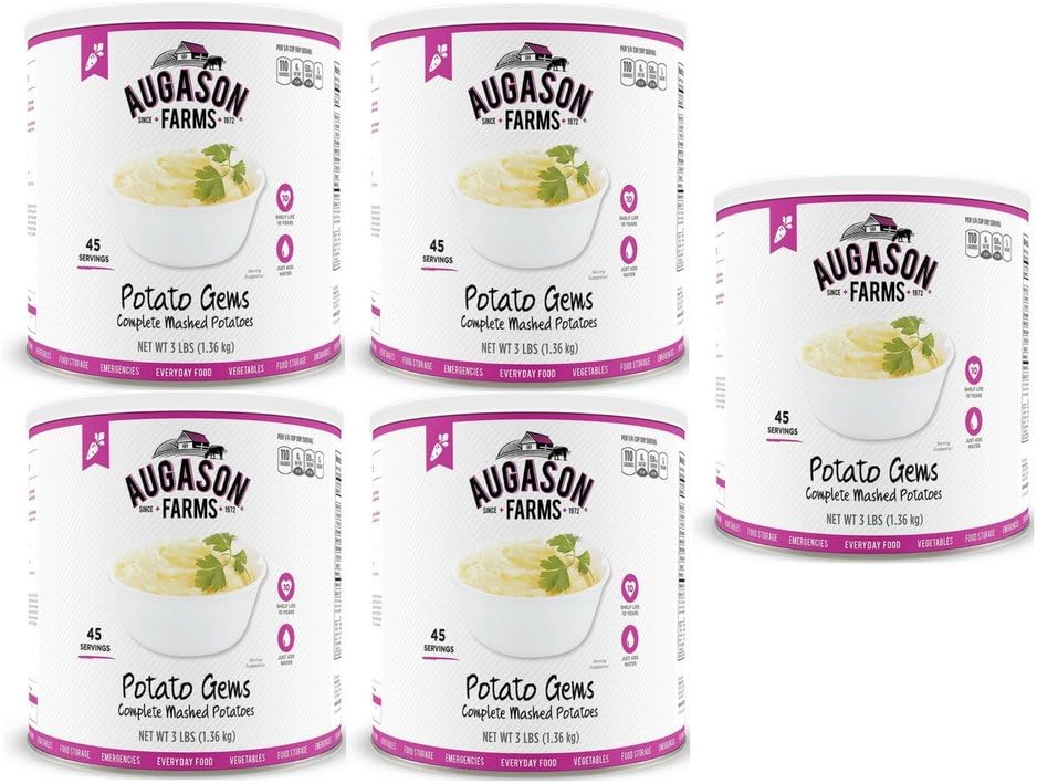 augason farms potato gems complete mashed potatoes no 10 can