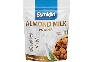 SYMKEN Almond Milk Powder 17.6 Oz (500g) | Pure Almond | No Added Sugar | Vegan | Gluten Free | Lactose Free | Non-GMO | Non-