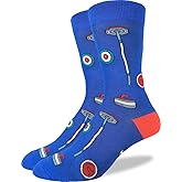 Good Luck Sock Men's Curling Brushes Socks, Big & Tall, Shoe Size 13-17