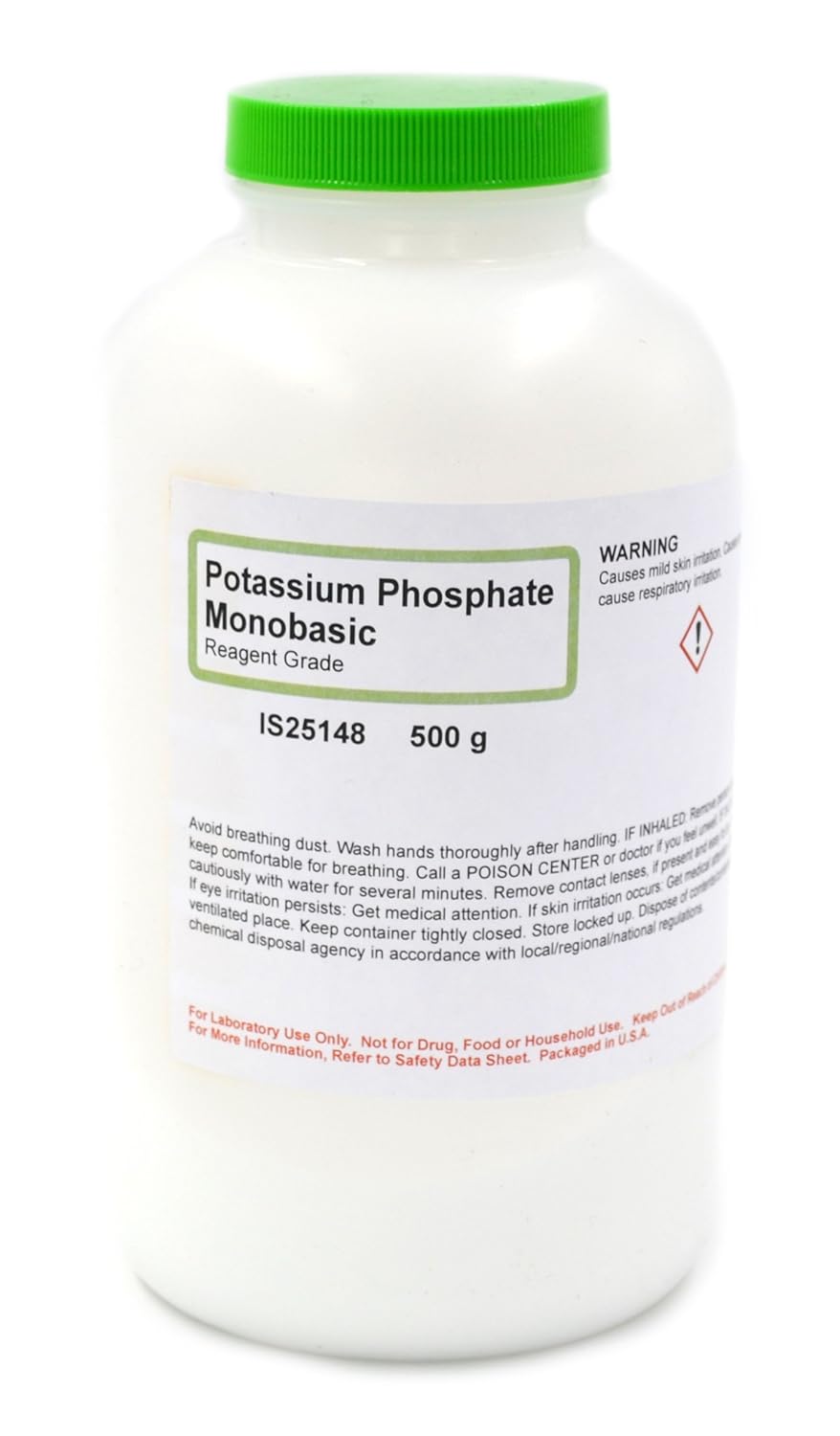 Reagent Grade Potassium Phosphate Monobasic, 500g - The Curated Chemical Collection