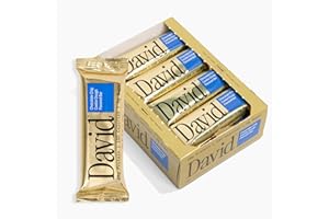 David High Protein Bars No Sugar - Sugar Free Protein Bars, Low Carb, Gluten Free - 28g of Protein, 150 Calories - David Bar On-The-Go Snack - Chocolate Chip Cookie Dough Flavor, Pack of 12