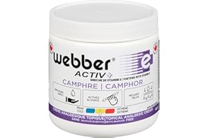 Webber Analgesic Cream Camphor with vitamin E, relieves pain, articular pain, stiffness, muscle pain, joints pain, back pain,