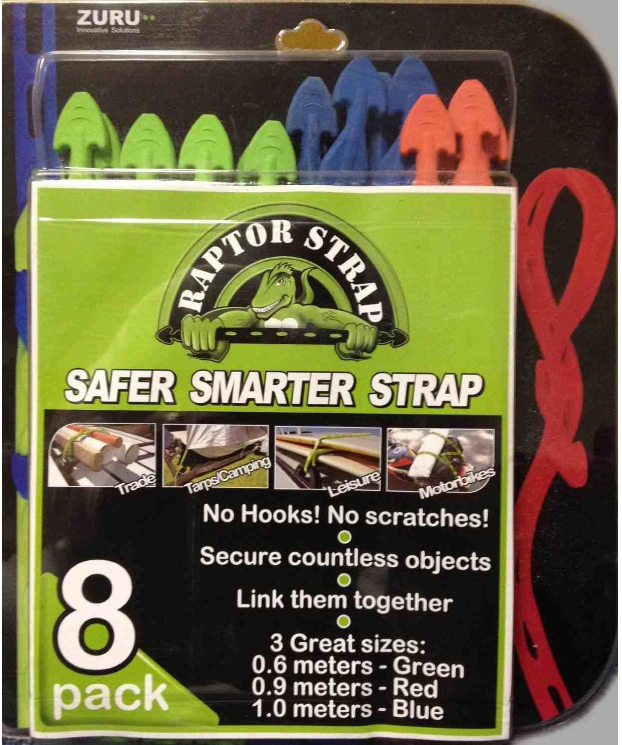 Raptor Strap Adjustable Securing Device. Pack total 8 Straps varying
