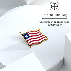 Liberia Flag Lapel Pin - Enamel Metal National