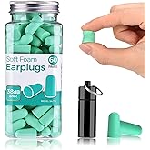 Ultra Soft Foam Earplugs, Noise Cancelling Earplugs for Sleeping, 38dB Highest SNR, One Size Fits virtually Every Wearer for