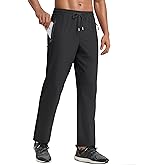 Forik Men's Sweatpants Lightweight Joggers with Zipper Pockets Quick Dry Elastic Waist Hiking Pants for Men Athletic Workout