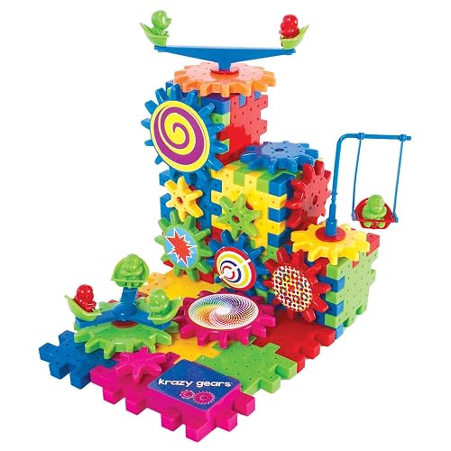 Gear Building Toy Set - Interlocking Learning Blocks - Motorized ...