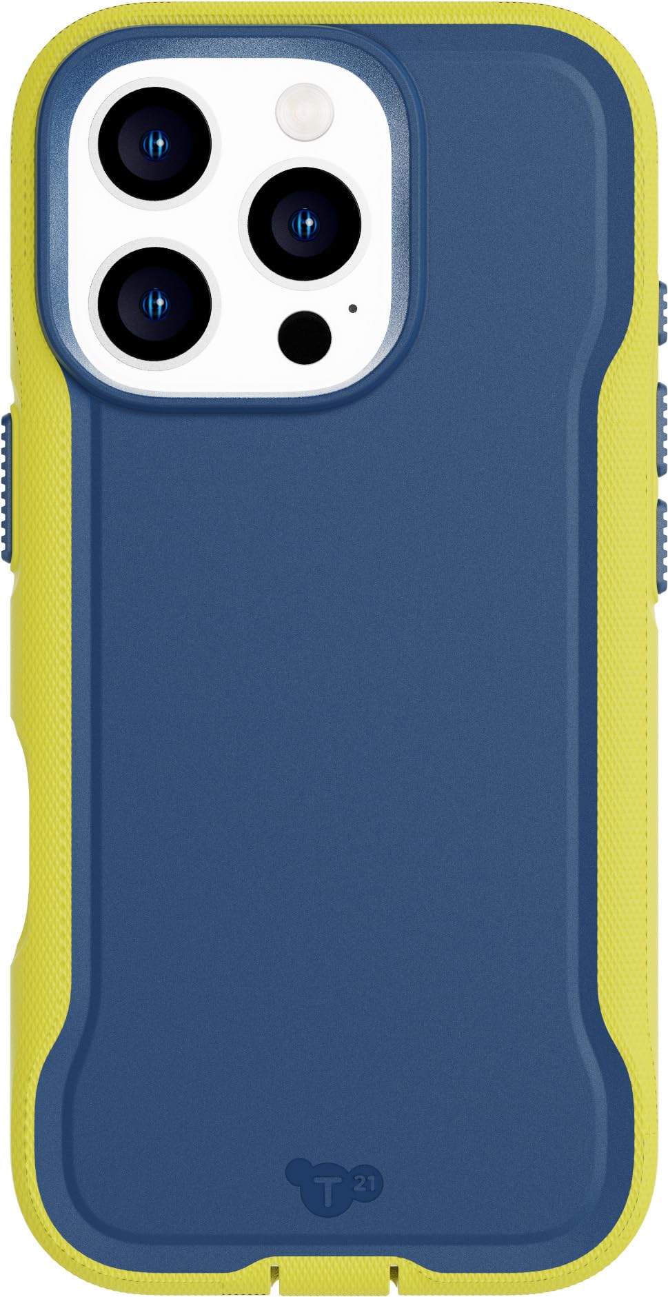 Tech21 EvoPro for iPhone 16 Pro Compatible with MagSafe - Impact Protection Case 21x Military Standard Tested - in Navy/Yellow