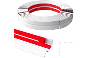 Pluden Wall Corner Protector, Peel and Stick Wall Trim Molding, Self Adhesive Wall Corner Guard&Edge Protector, Inside & Outside Corner Moulding Trim for Wall Edge Corner,Ceiling,Countertop