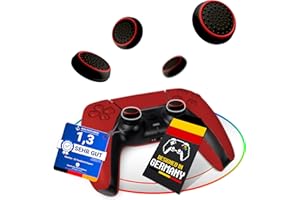 MatoSan® PS5 Controller Grip Thumbstick Accessories Silicone Caps Xbox Grip, PS4 Sticks, Xbox Controller Thump Grips Protection - Enhanced Precision & Durability PS5 Thumpstick Grips (RedSan)