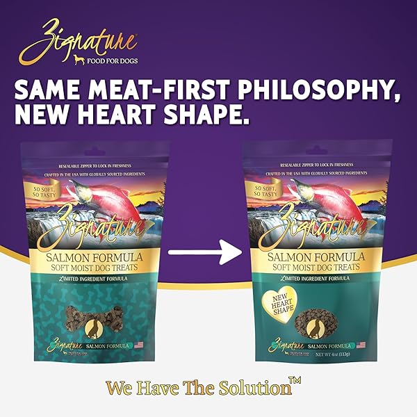 ZIGNATURE SALMON SOFT MOIST TREATS FOR DOGS