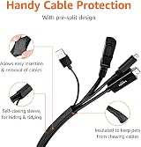 Amazon Basics Cable Tidy Tube 3m Black Organiser Cord Management 12-20mm view 2