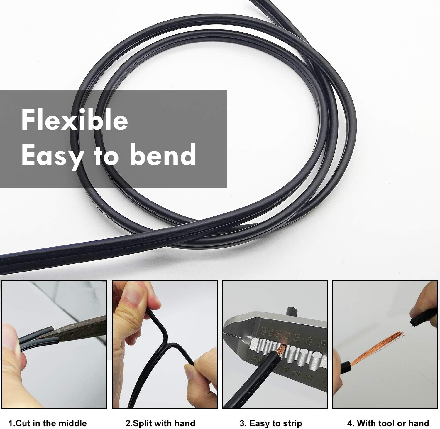 FIRMERST 12/2 Low Voltage Wire Outdoor Landscape Lighting Cable 200 Feet: Industrial & Scientific