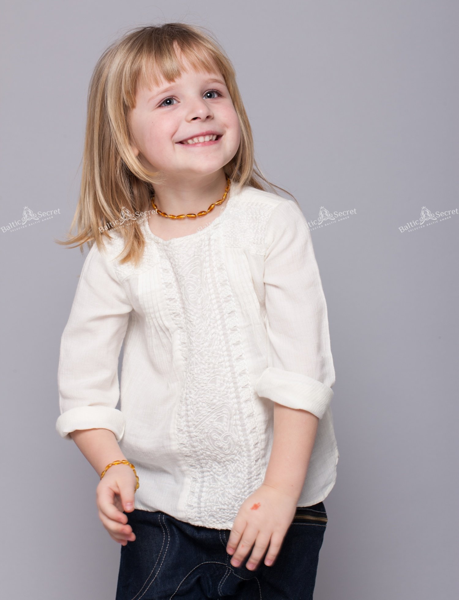 Premium Amber Teething Bracelet Anklet / Extra Safe / 50% Richer and Higher in Value / Sizes from 4.5 IN to 8 IN / Reduces Teething Symptoms Naturally /HNY.P-BN / 13.5CM / 5.3IN