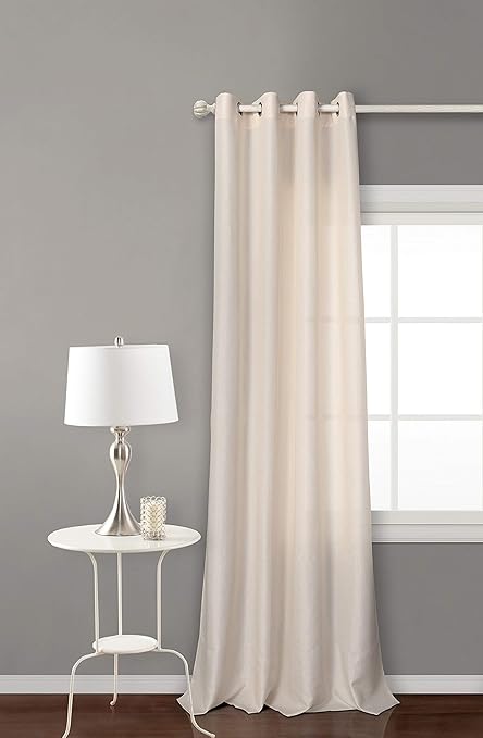 pimpan tex cortina translucida con 8 ollao de 140x260 para salon habitacion y dormitorio modelo falso lino beige