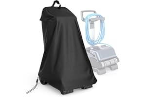 Pool Cleaner Caddy Cover, Mrrihand Caddy Cover for Dolphin Robotic Pool Cleaner, Black Thick Fabric with Handle and Air Vent