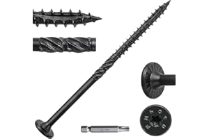 FMHOTU #14 x 5 Wood Structural Lag Screws 54Pcs Star Drive Decking Screws, Rust Resistant Timber Screws for Timber/Log/Landscaping Wood