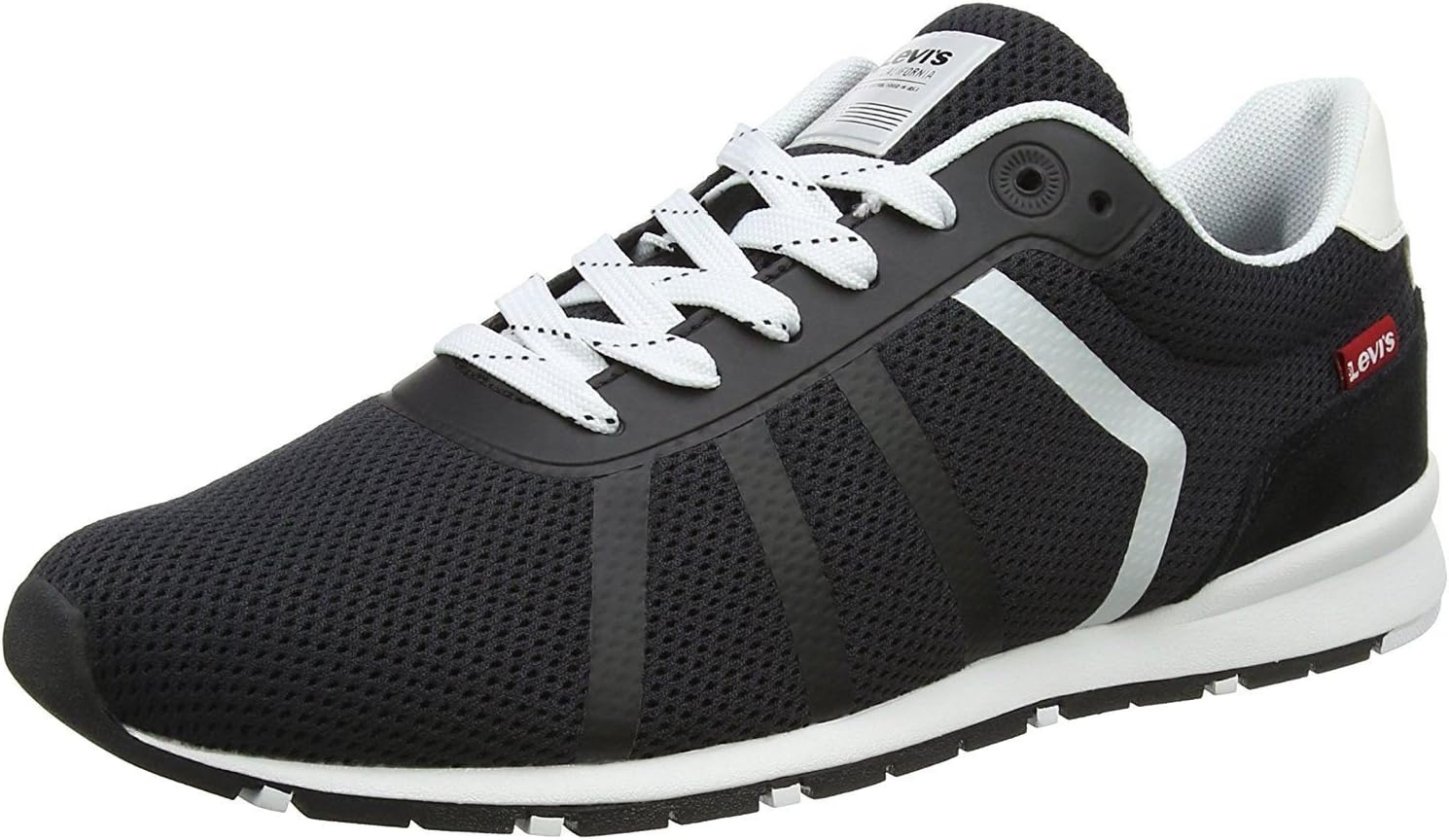 #Levi's Almayer Lite Black White Mens Trainers