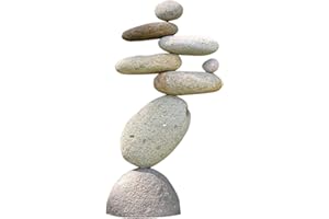 Ancient Graffiti Eight-Stone Balancing Cairn - Indoor/Outdoor Garden Decoration