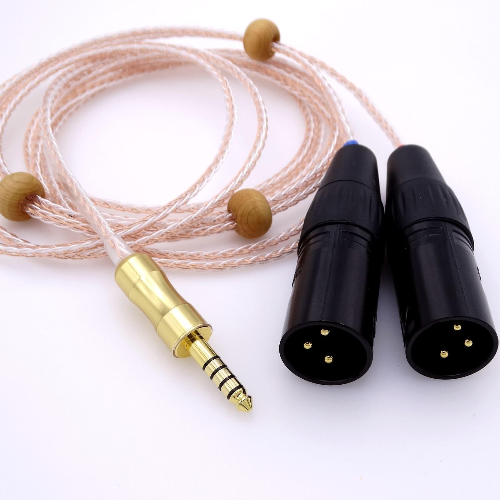 50CM DIY 16 Cores OCC 8+8 Hybrid Silver Plated Cable 4.4mm Balanced to 2 XLR 3pin Male Headphone Audio Adapter Cable for Sony NW-WM1Z 1A MDR-Z1R TA-ZH1ES PHA-2A