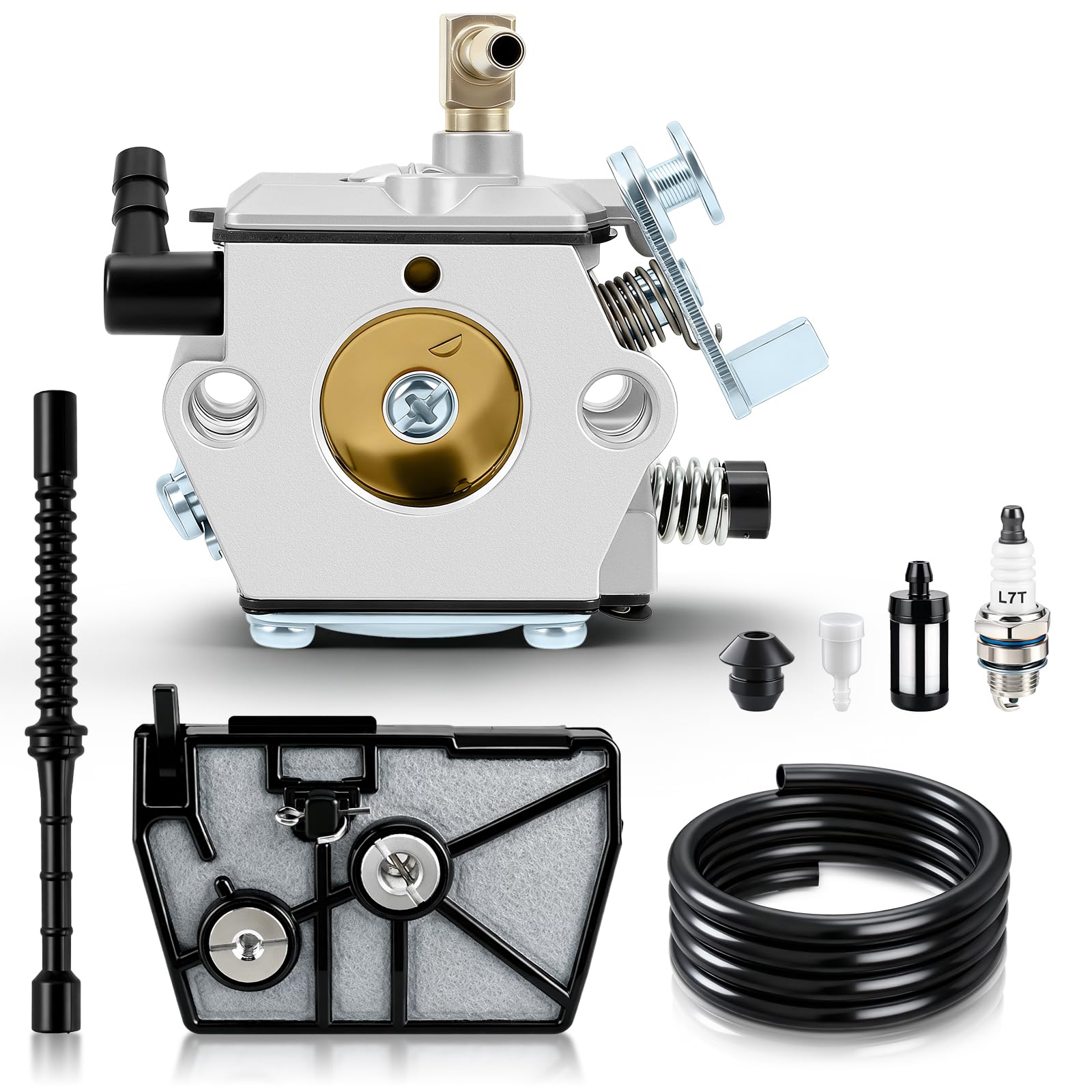 Carbhub Carburetor for Stihl 028 028AV 028 SUPER Walbro WT-16B Tillotson HU-40 with Fuel Line