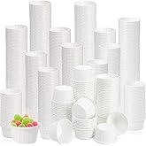Dicunoy 800 PCS Paper Souffle Portion Cups, 1 oz Medicine Cups Waxed Paper, Disposable Sample Cup for Condiment, Tasting, Sma