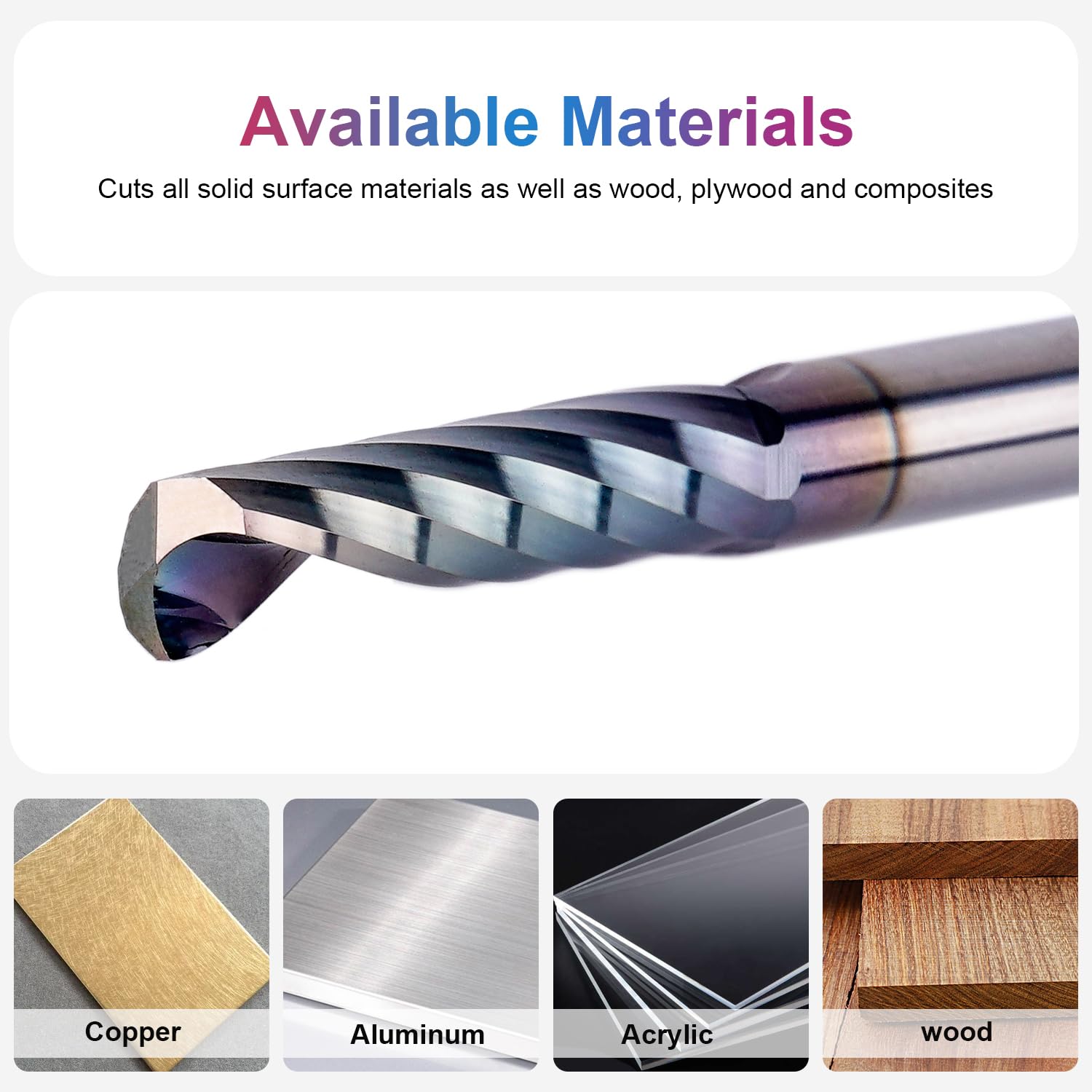 SpeTool O Flute CNC Router Bit 1/4 Inch Shank 1