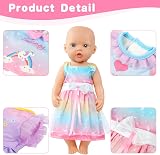 Aolso 14-18 Inch Doll Clothes 4-Packs Unicorn Theme for 35-45 cm Dolls view 5