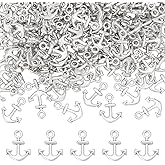 UNICRAFTALE About 200Pcs Tibetan Alloy Anchor Charms Vintage Nautical Anchor Pendant Ocean Theme Antique Silver Ship Sailing Charm for Crafting Bracelet Jewelry Making