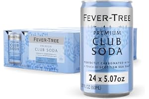 Fever-Tree Club Soda – Premium Zero Calorie Mixer for Cocktails and Mocktails, 5.07 fl oz Cans, Pack of 8 – Naturally Sourced, Non-GMO