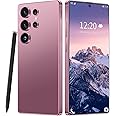 Huness I25 Ultra Unlocked Cell Phone,Built in Pen,12+512GB Unlocked Phone, Android 14 Battery 7000mAh 6.99" HD Screen Smartphone, 5G/Face ID/Fingerprint Lock/Dual SIM/GPS (Rose Gold)