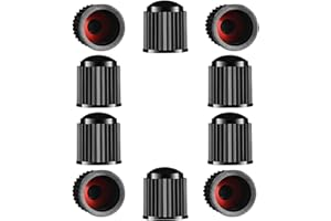 Tire Valve Caps, Universal Stem Covers with O Rubber Ring for Cars, SUV, Bike and Bicycle, Trucks, Motorcycles, Screw-On, Air